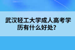 武汉轻工大学成人高考学历有什么好处？